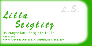 lilla stiglitz business card